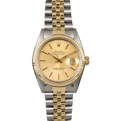 Copy Certified Rolex Datejust 16013 Champagne Dial JW0164