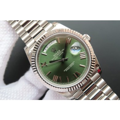 Copy Rolex Day-Date 40mm 228239 Olive Green Dial President Bracelet WJ01228