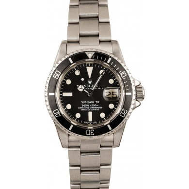 Imitation Cheap Vintage 1978 Rolex Submariner 1680 Matte Black Dial T JW2854