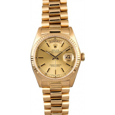 Imitation Men's Rolex President 18038 Day-Date Yellow Gold JW0727