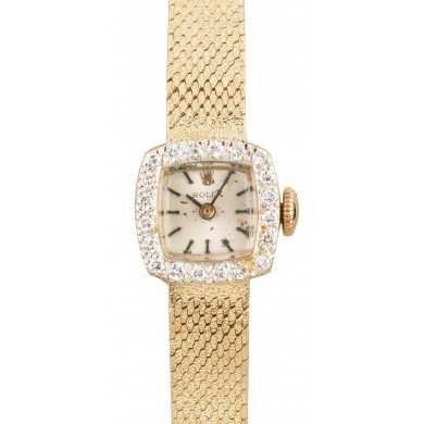 Imitation Vintage Rolex Ladies Diamond Cocktail Watch JW0648