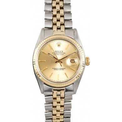 Knockoff Rolex Champagne Datejust 16013 TT JW1677