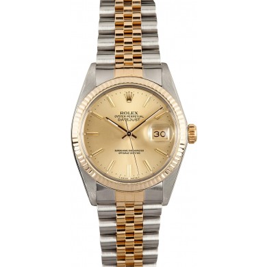 Men's Two Tone Rolex Datejust 16013 JW0753