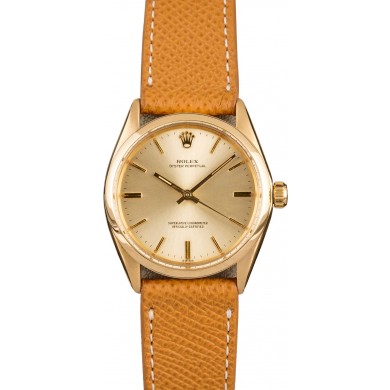 Replica Rolex Oyster Perpetual 1002 Yellow Gold Case JW2228