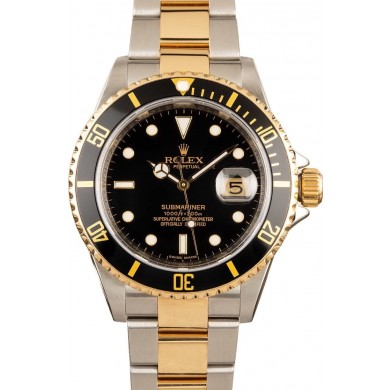 Replica Rolex Submariner 16613 Black Luminous Dial JW2446