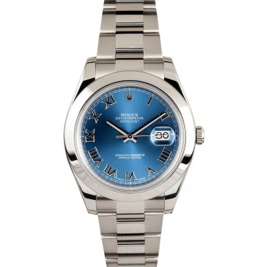 Rolex Datejust 116300 Blue Roman Dial JW1790