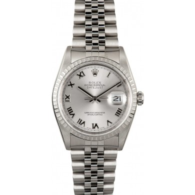 Rolex Datejust 16220 Silver Roman JW1878