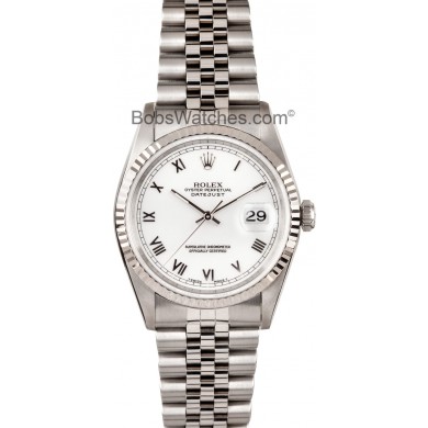 Rolex Datejust 16234 White Roman JW1900