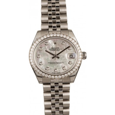 Rolex Datejust 178384 MOP Diamond Dial & Bezel JW0425