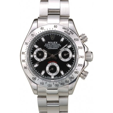 Rolex Daytona Lady Stainless Steel Case Black Dial Tachymeter