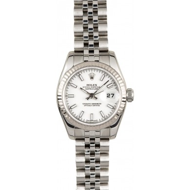 Rolex Ladies Datejust 179174 White Dial JW0468