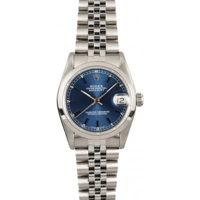 Rolex Mid-size Datejust 68240 Blue Dial JW0596