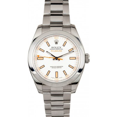 White Milgauss 116400 Rolex JW2958