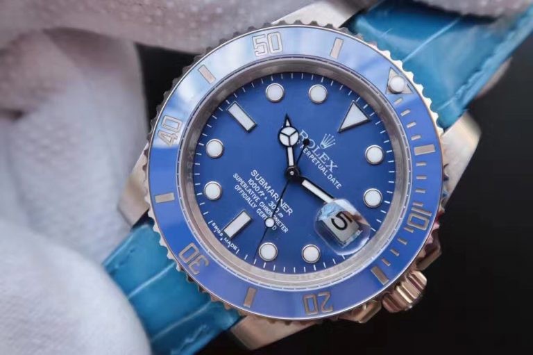 rolex submariner blue leather strap