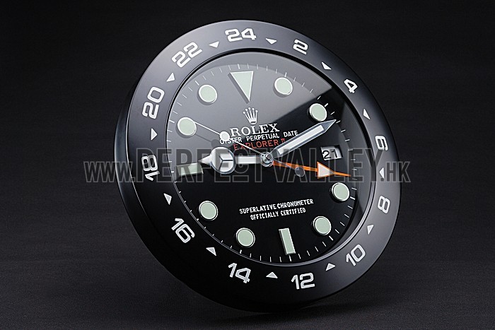 Rolex Explorer II Wall Clock Black 622477