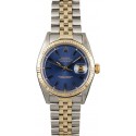 Best 1:1 Vintage Rolex Datejust 1601 Blue Dial Two Tone JW2893