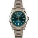 Copy Rolex Milgauss 116400GV Green Sapphire Crystal Blue Dial JW2212