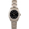 Fake High Quality Rolex Oyster Perpetual 177200 Black Dial JW2245