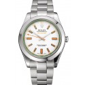 Imitation Best Swiss Rolex Milgauss White Dial Orange Markings Stainless Steel Case And Bracelet