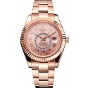 Knockoff Rolex Sky Dweller Rose Gold Dial Rose Gold Case And Bracelet