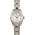 Luxury Rolex Ladies Datejust 179174 Silver Diamond Dial JW0467