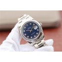 Replica Rolex DateJust 41mm 126334 Fluted Bezel Blue Dial Diamonds Markers Bracelet WJ00521