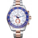 Replica Rolex Yacht-Master II White Dial Blue Bezel Stainless Steel and Rose Gold Bracelet 622270