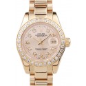 Rolex Datejust 18k Yellow Gold Plated Stainless Steel Diamond Plated 98077
