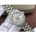 Rolex DateJust 28mm Diamonds Bezel White Dial Diamonds Markers Bracelet WJ00150