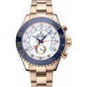 Rolex Yachtmaster II White Dial Blue Bezel Gold Bracelet 622271