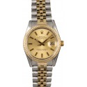 Two Tone Rolex Date 15053 Champagne Index Dial JW2811