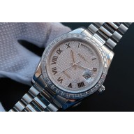 Best Rolex Day-Date 218399 Roman Numerals Full Diamonds A3255 WJ01099