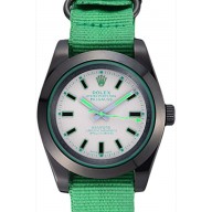 Fake Rolex Milgauss Bamford Green Nylon Strap 622004