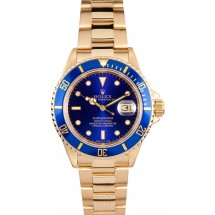 18K Gold Rolex Submariner 16618 JW0008