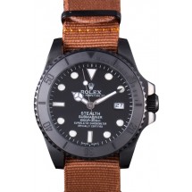 AAAAA Replica Rolex Submariner STEALTH MK IV Brown Fabric Band rl426 621388