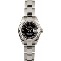 Cheap Copy Rolex Lady-Datejust 179174 Black JW0540