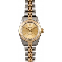 Cheap Rolex Lady Oyster Perpetual 67193 Champagne Dial JW0572