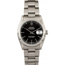 Copy AAAAA Rolex Datejust Black Dial 16234 JW1919