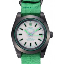 Fake Rolex Milgauss Bamford Green Nylon Strap 622004