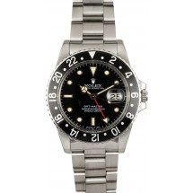 Hot Fake Vintage Rolex GMT-Master II Black Bezel 16750 JW2921