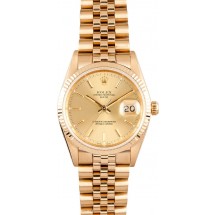 Imitation Fashion Rolex Date Champagne Dial JW1716