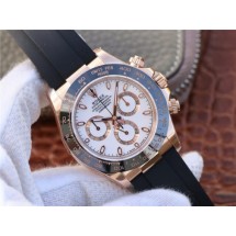 Imitation Rolex Daytona 116515 White Dial Black Rubber Strap WJ00765