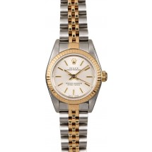 Ladies Rolex Oyster Perpetual 76193 Silver Dial JW0344