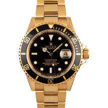 Men's Rolex Submariner 16618 Yellow Gold Oyster JW0744