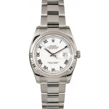 Replica Rolex Datejust 116234 White Dial Steel Oyster JW1778