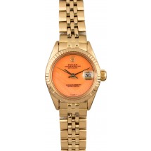 Replica Vintage Ladies Rolex Datejust 6917 Coral Dial JW0638