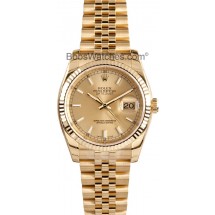 Rolex Datejust White Dial Automatic 18kt Yellow Gold Watch 116238WSJ JW1987