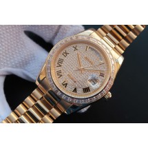 Rolex Day Date II Diamonds Full Bezel/Dial Roman Markers Bracelet WJ01324
