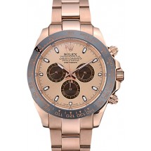 Rolex Daytona Ion Plated Tachymeter Rose Gold Strap Rose Gold Dial 80244