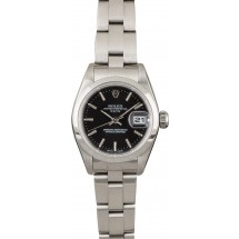 Rolex Ladies Date 79160 Steel Oyster with Black Dial JW0461